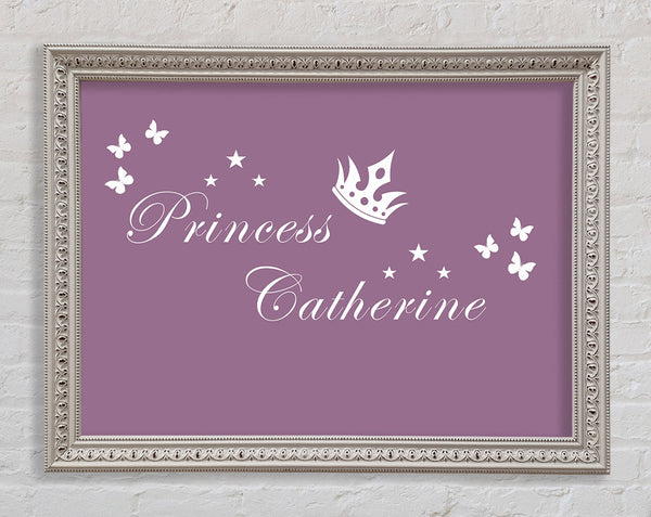 Girls Room Quote Your Own Name Princess 2 Dusty Pink