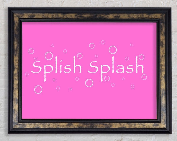 Bathroom Quote Splish Splash Bathroom Vivid Pink