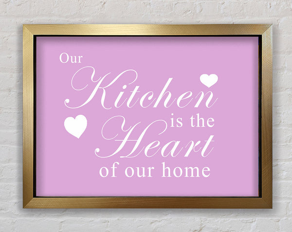 Kitchen Quote Our Kitchen Is The Heart Pink