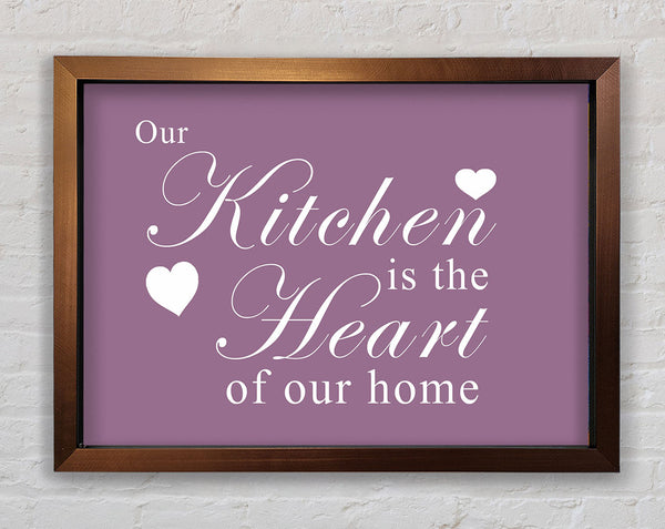 Kitchen Quote Our Kitchen Is The Heart Dusty Pink