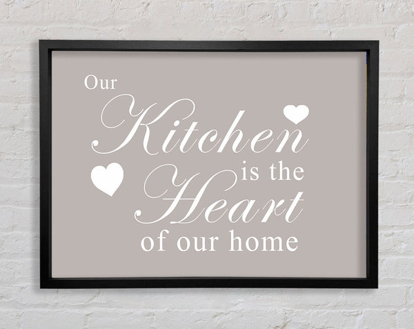 Kitchen Quote Our Kitchen Is The Heart Beige