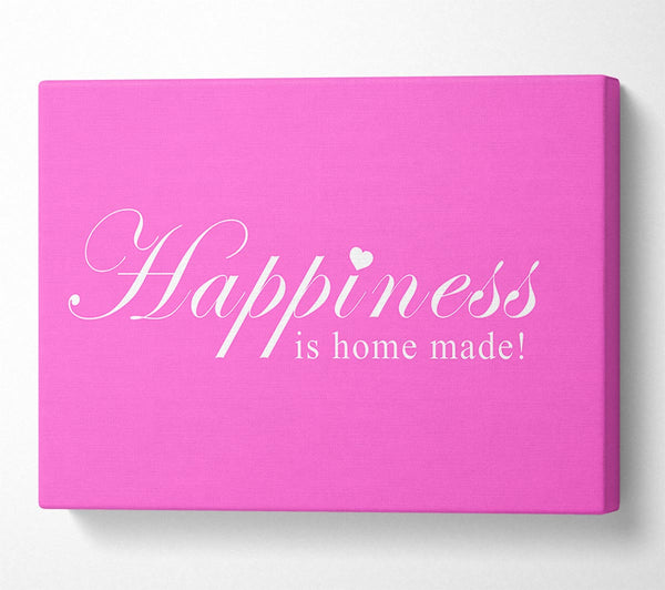 Home Quote Happiness Is Home Made Vivid Pink