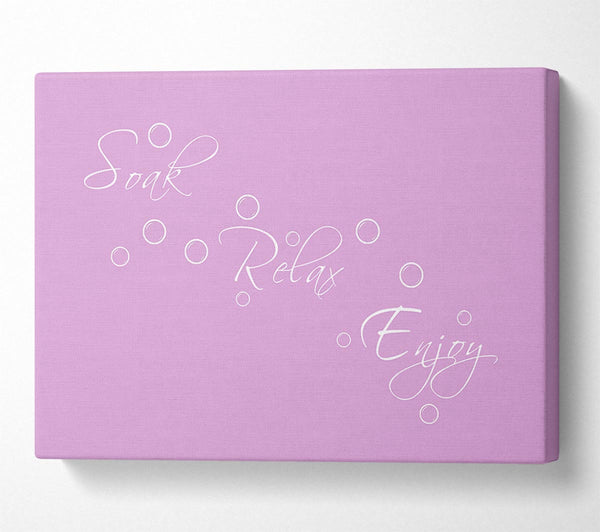 Bathroom Quote Soak Relax Enjoy Pink