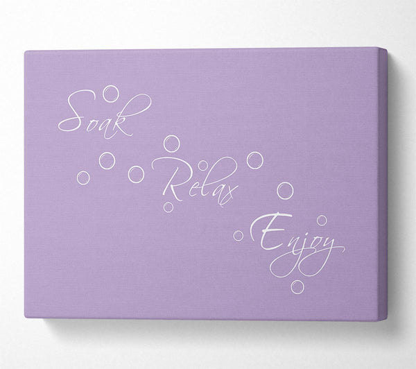 Bathroom Quote Soak Relax Enjoy Lilac