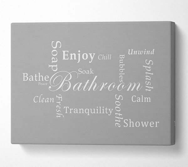 Bathroom Quote Bathroom Tranquility Grey White