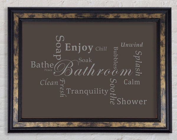 Bathroom Quote Bathroom Tranquility Chocolate