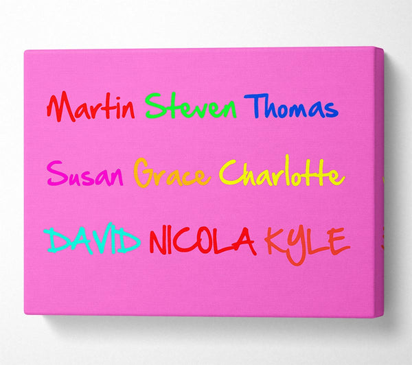 Girls Room Quote Your Name In A Choice Of Colours Vivid Pink