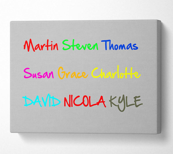 Your Name In A Choice Of Colours Grey