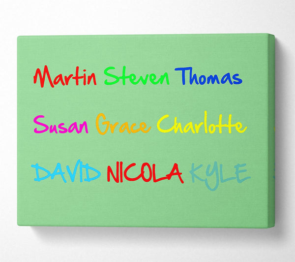 Your Name In A Choice Of Colours Green