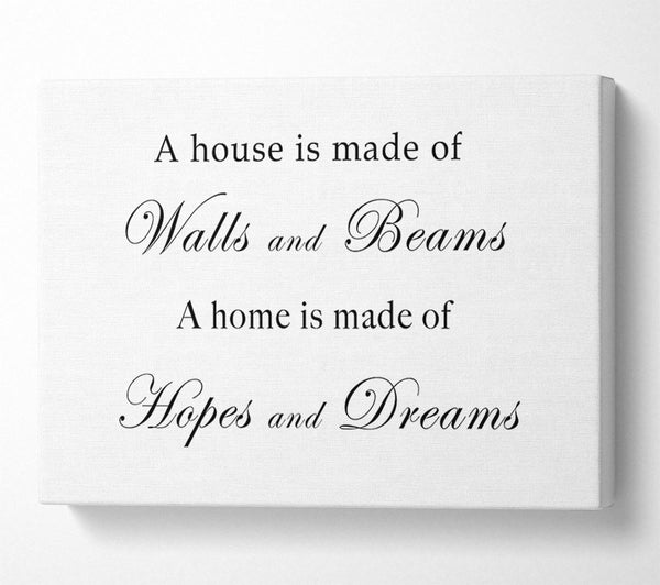 Home Quote Walls n Beams Hopes n Dreams White