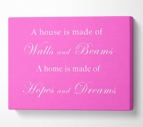 Home Quote Walls n Beams Hopes n Dreams Vivid Pink