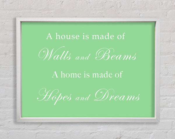 Home Quote Walls n Beams Hopes n Dreams Green