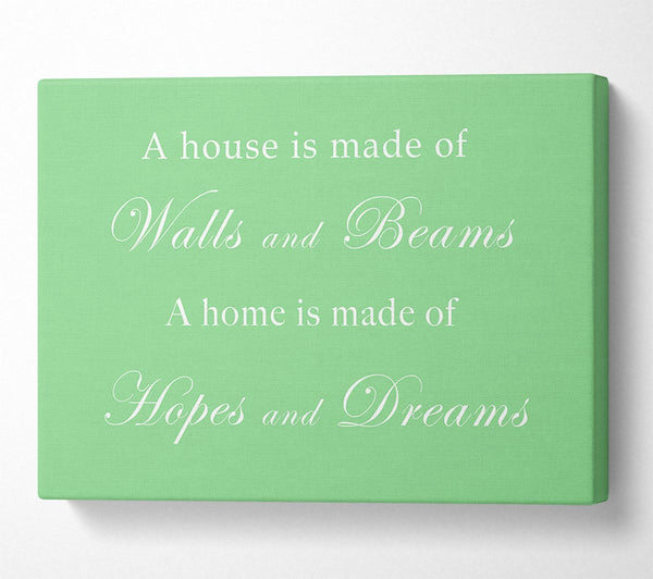 Home Quote Walls n Beams Hopes n Dreams Green