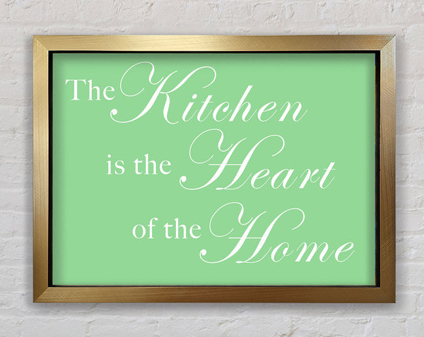 Kitchen Quote The Kitchen Is The Heart Of The Home Green