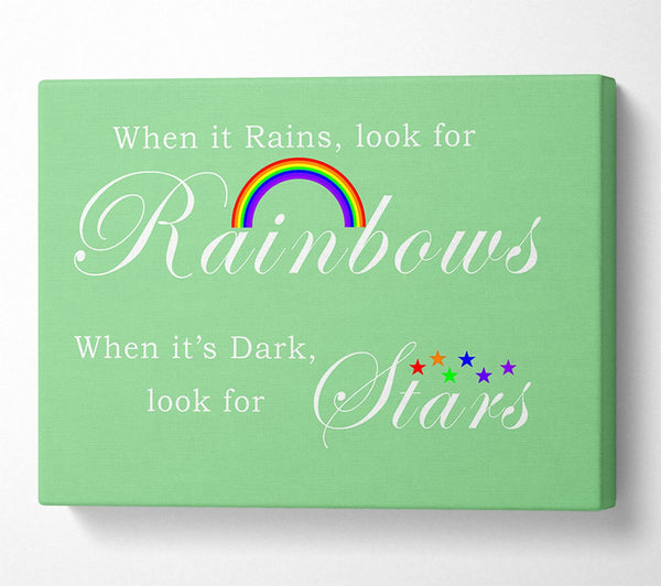 When It Rains Look For Rainbows 2 Green