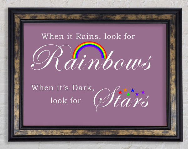 When It Rains Look For Rainbows 2 Dusty Pink