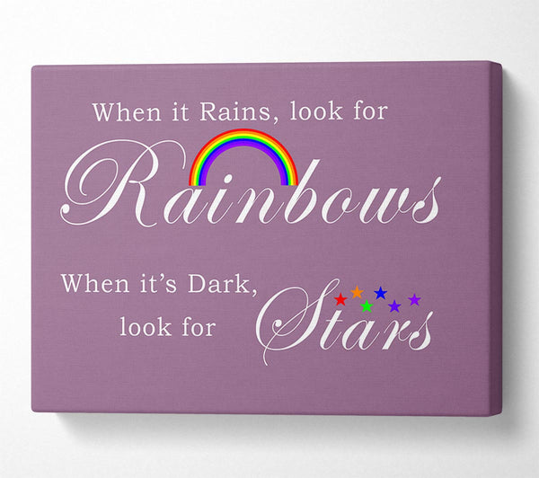 When It Rains Look For Rainbows 2 Dusty Pink