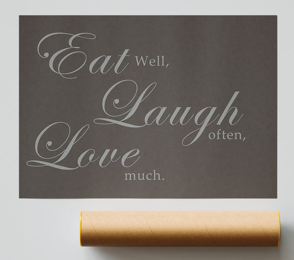 Kitchen Quote Eat Laugh Love Chocolate