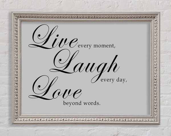 Family Quote Live Laugh Love 2 Grey