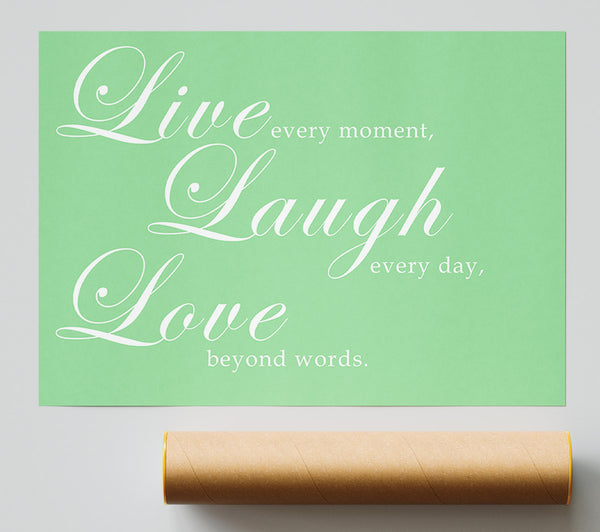 Family Quote Live Laugh Love 2 Green