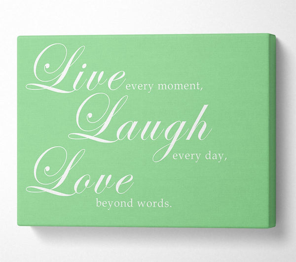 Family Quote Live Laugh Love 2 Green