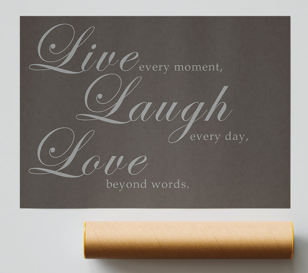 Family Quote Live Laugh Love 2 Chocolate