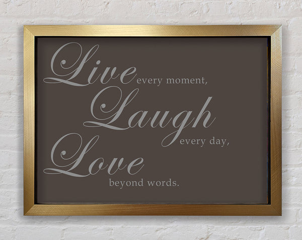 Family Quote Live Laugh Love 2 Chocolate