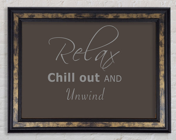 Bathroom Quote Relax Chill Out Chocolate