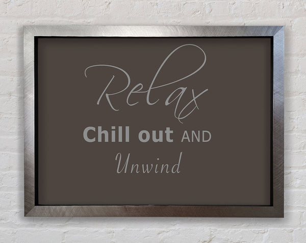 Bathroom Quote Relax Chill Out Chocolate