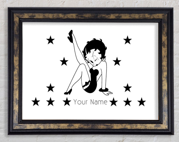 Betty Boop Your Name Stars White