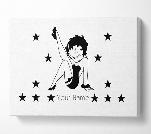 Betty Boop Your Name Stars White