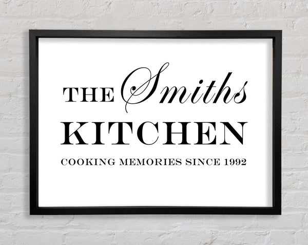 Kitchen Quote Your Family Name And Date Kitchen White