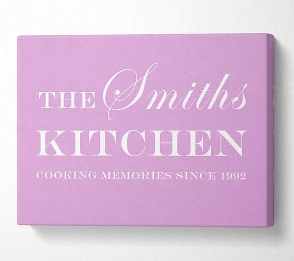 Kitchen Quote Your Family Name And Date Kitchen Pink