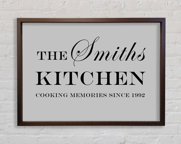 Kitchen Quote Your Family Name And Date Kitchen Grey