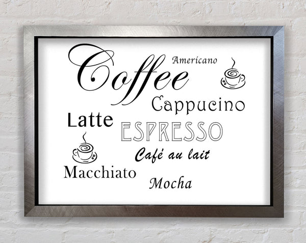 Kitchen Quote Coffee Delight White