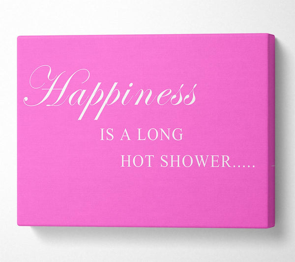 Bathroom Quote Happiness Is A Long Hot Shower Vivid Pink