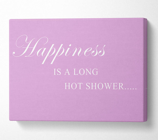 Bathroom Quote Happiness Is A Long Hot Shower Pink