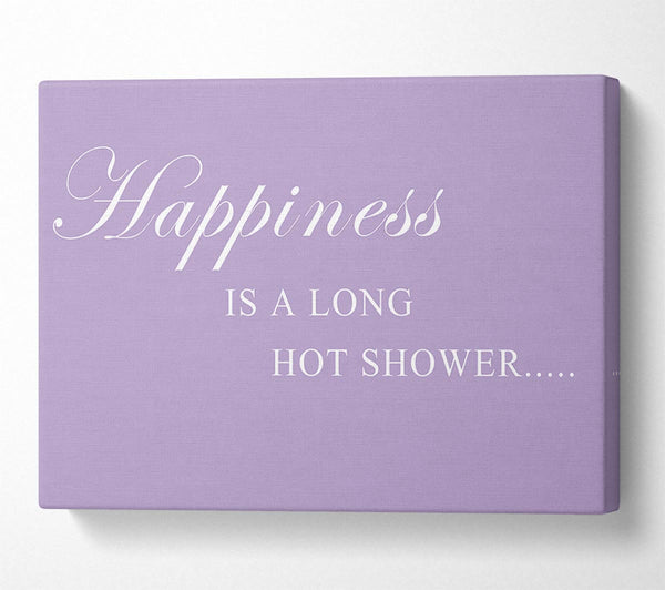 Bathroom Quote Happiness Is A Long Hot Shower Lilac