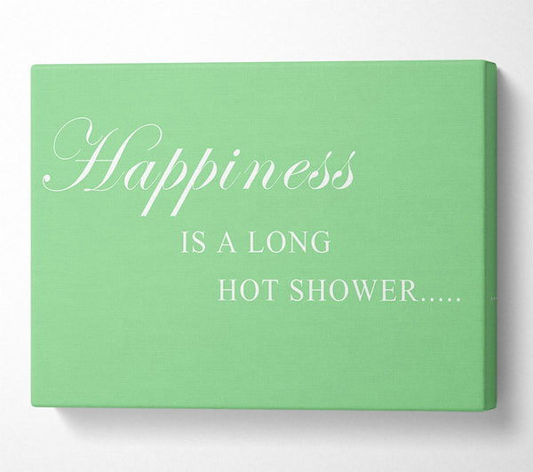 Bathroom Quote Happiness Is A Long Hot Shower Green