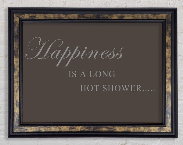 Bathroom Quote Happiness Is A Long Hot Shower Chocolate