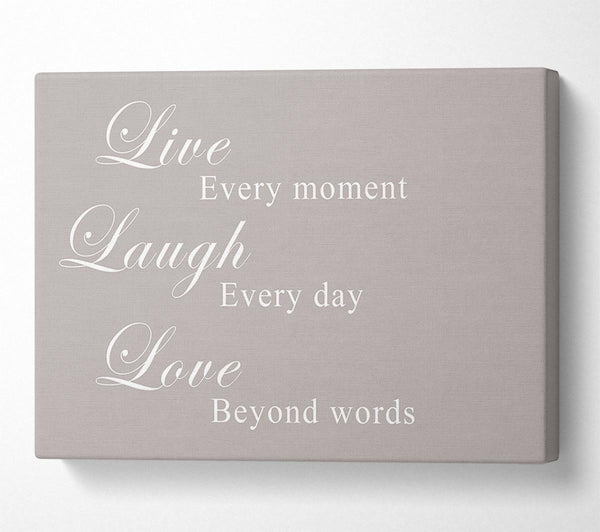 Love Quote Live Laugh Love Beige