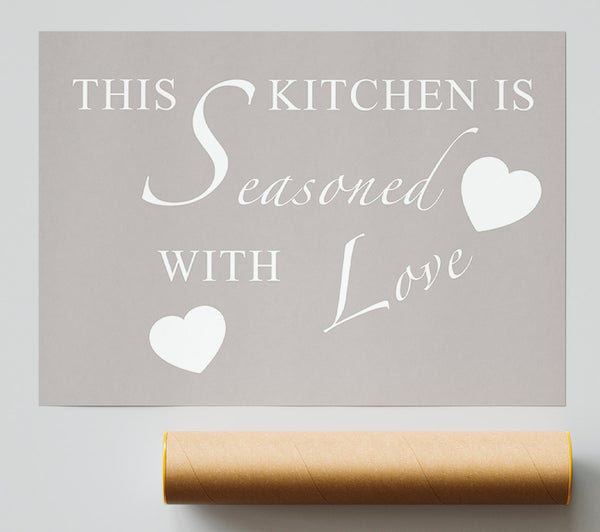 Kitchen Quote This Kitchen Is Seasoned With Love Beige