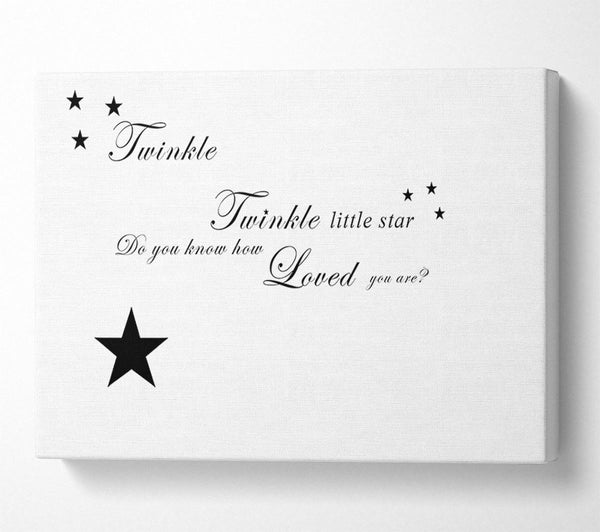 Nursery Quote Twinkle Twinkle Little Star 1 White