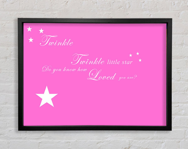 Nursery Quote Twinkle Twinkle Little Star 1 Vivid Pink