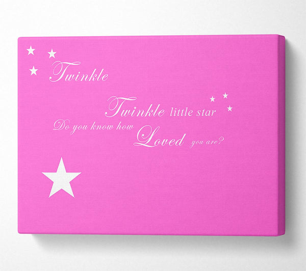 Nursery Quote Twinkle Twinkle Little Star 1 Vivid Pink