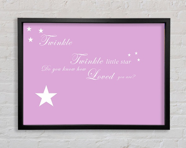 Nursery Quote Twinkle Twinkle Little Star 1 Pink