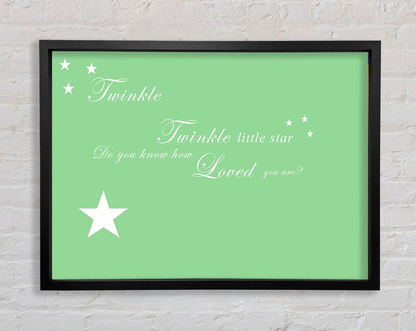 Nursery Quote Twinkle Twinkle Little Star 1 Green