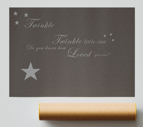 Nursery Quote Twinkle Twinkle Little Star 1 Chocolate