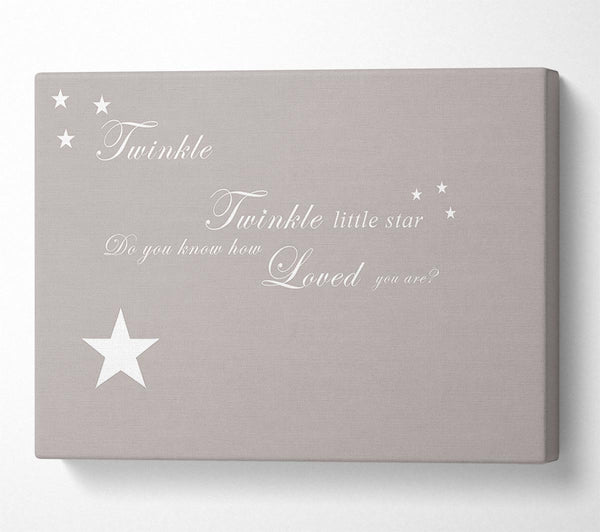 Nursery Quote Twinkle Twinkle Little Star 1 Beige