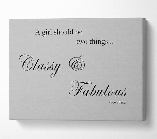 Girls Room Quote Classy n Fabulous Grey